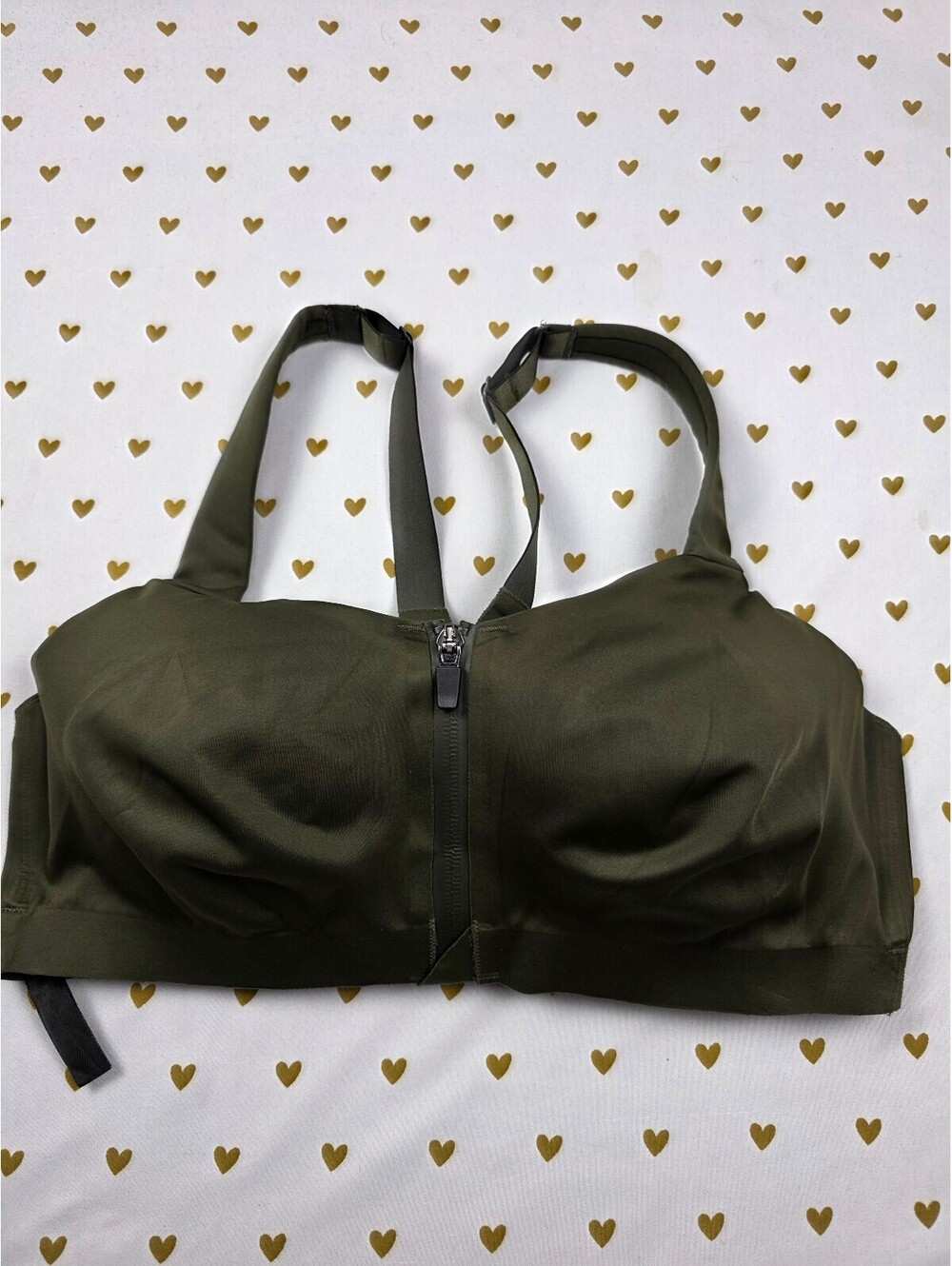 Victorias Secret Dark Green Exercise Sports Bra Knockout Incredible 36D